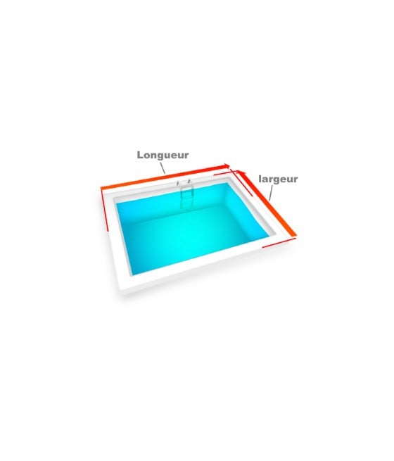 Bâche opaque pour piscine hors sol Rectangulaire (sur mesure)