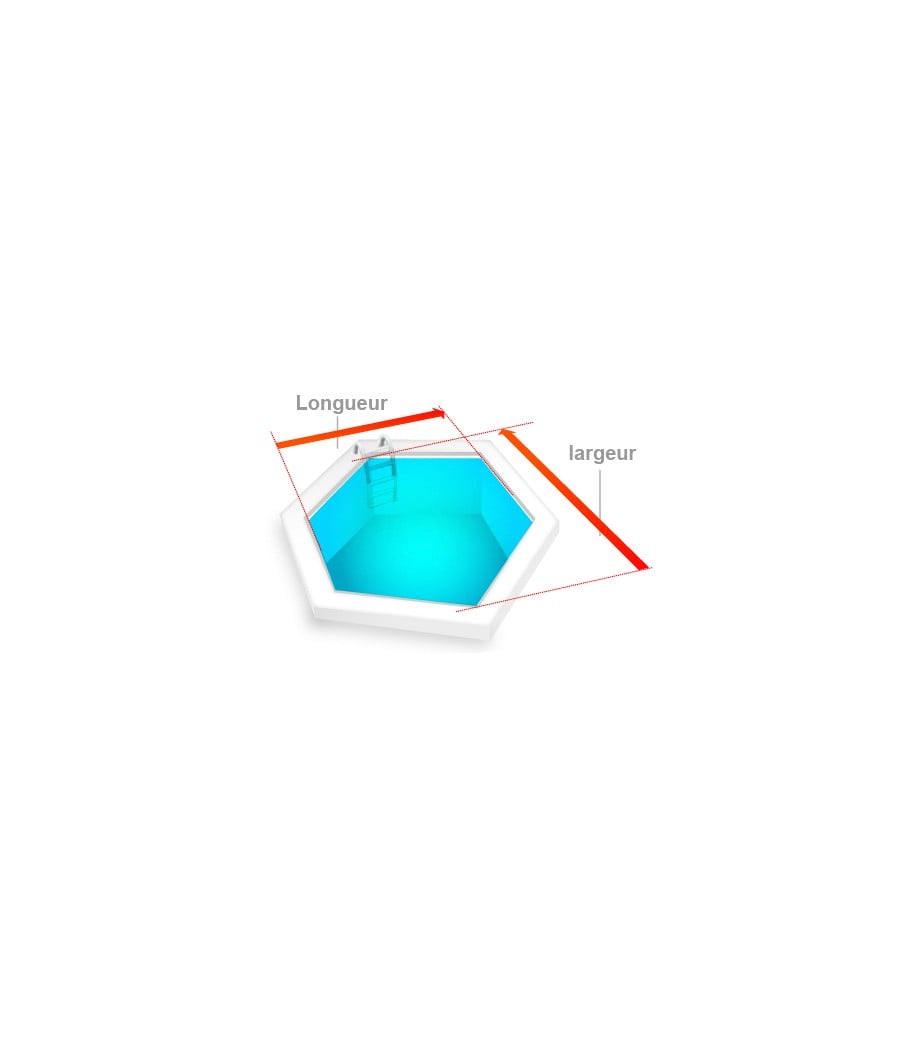 Bâche opaque pour piscine hors sol Hexagonale (sur mesure);Bâche opaque pour piscine hors sol Hexagonale (sur mesure)