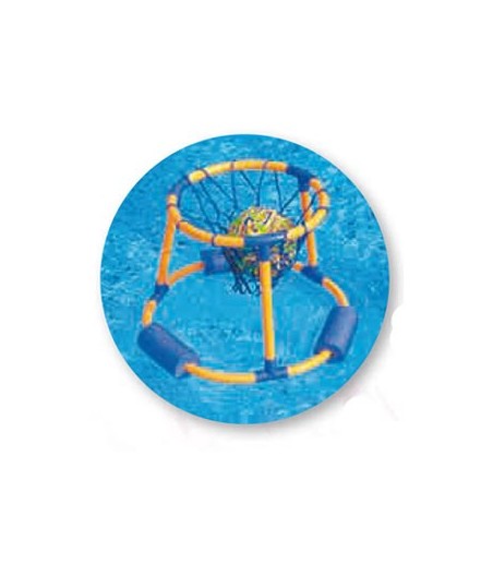 Anneau de Basket-Ball pour Enfants de 4 à 8 et 8 à 12 Ans, Jeu d'eau 2 en 1, Flottant et Hors Sol, avec 4 balles, 12 Anneaux et Pompe, Jouet d'extérieur