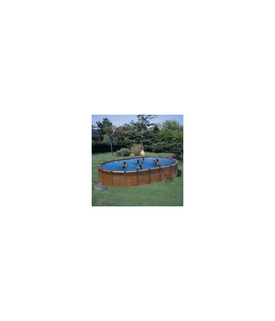 Piscine semi-enterrée Ovale Nature Pool - 8.40m x 4.80m - H 1.50/1.32m