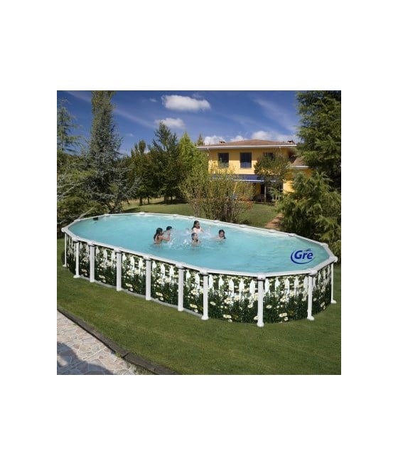 Piscine hors sol aspect jardin Alto - Ovale 6.10m x 3.75m