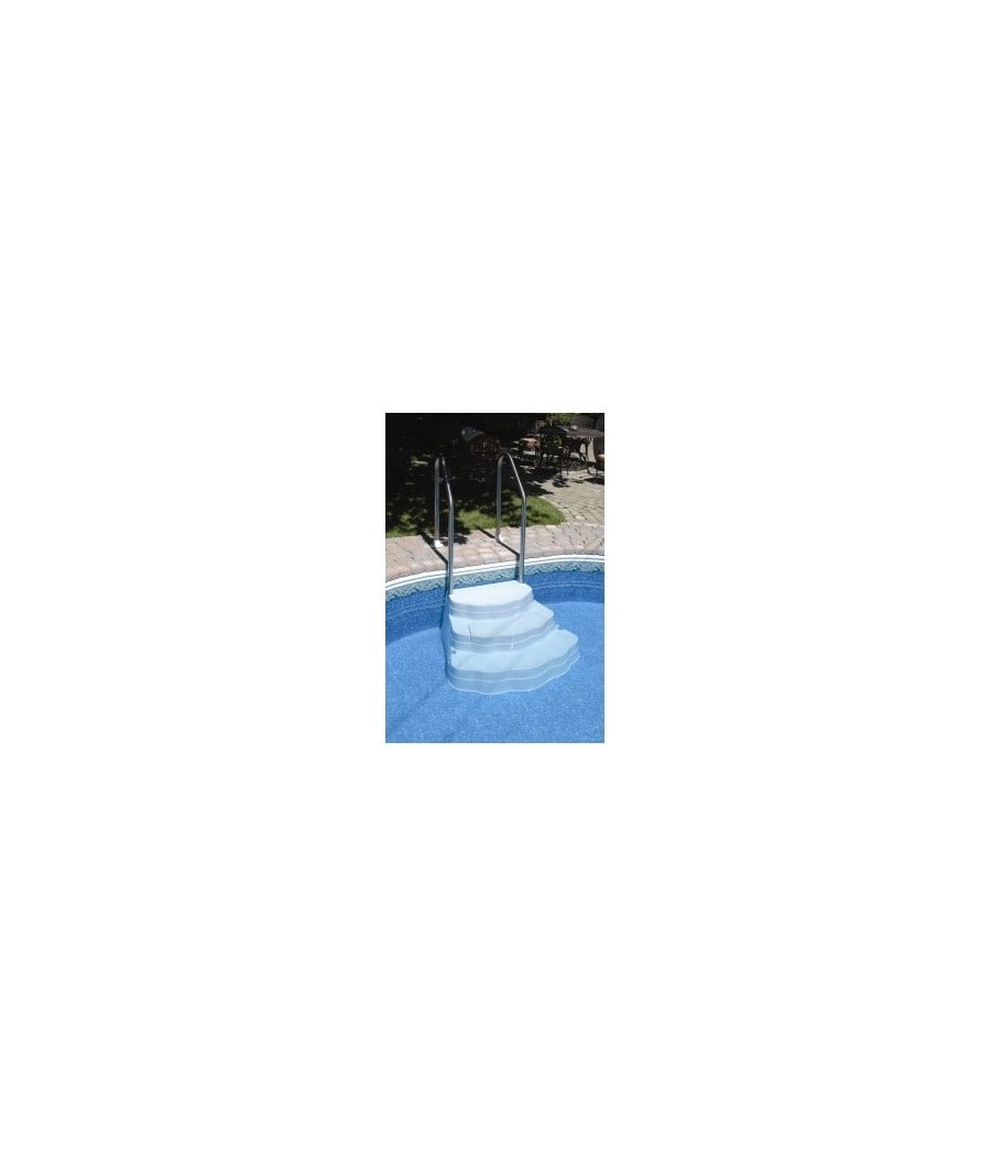 Escalier piscine OASIS rampes Inox pour piscine enterrée