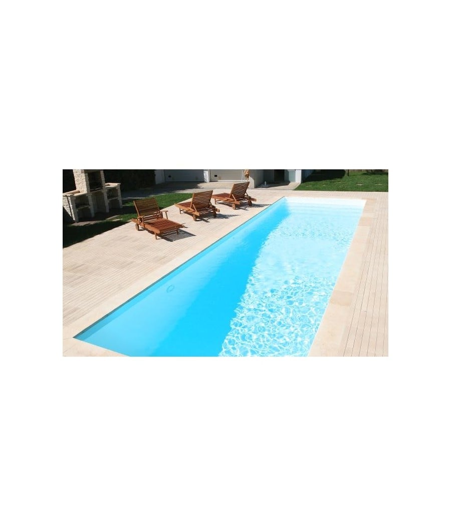 Kit Piscine enterrée Rectangulaire 7.00x3.50m - fond composé - liner blanc