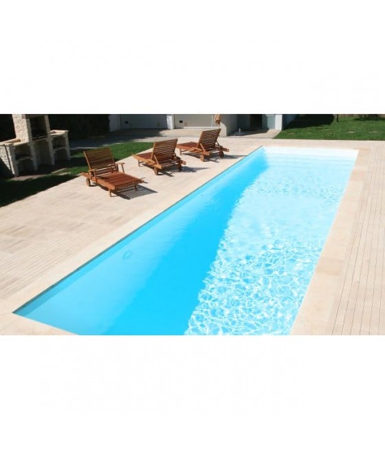 Kit Piscine enterrée Rectangulaire 9.00x4.50m - fond composé - liner blanc