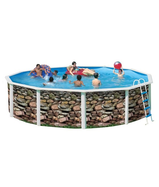 Piscine hors sol Ronde Muro D 3.50m H1.20m;Filtration piscine hors sol 3.6m3/h