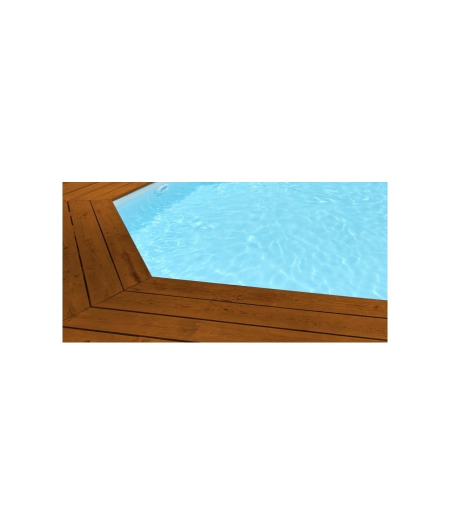 Liner bleu clair pour piscine octogonale