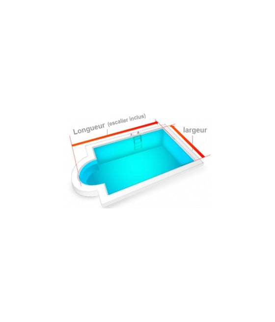 Couverture sécurité Intersup Top pour piscine enterrée Rectangulaire avec escalier(sur mesure)