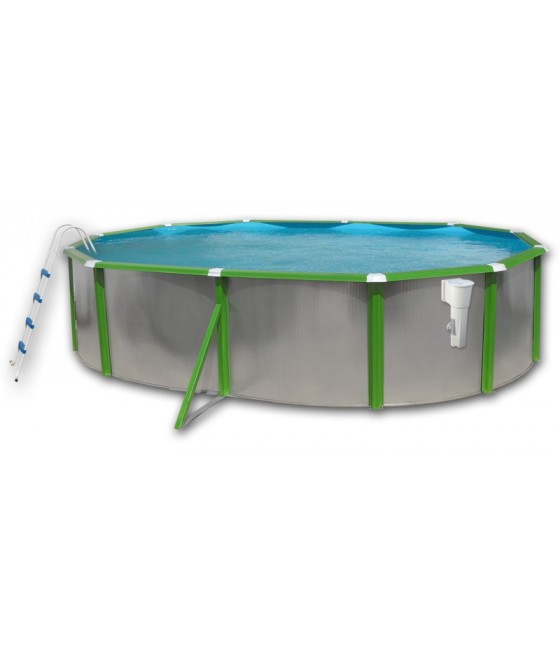 Piscine hors sol Ovale Silver verte 5.50m x 3.66m H1.20m