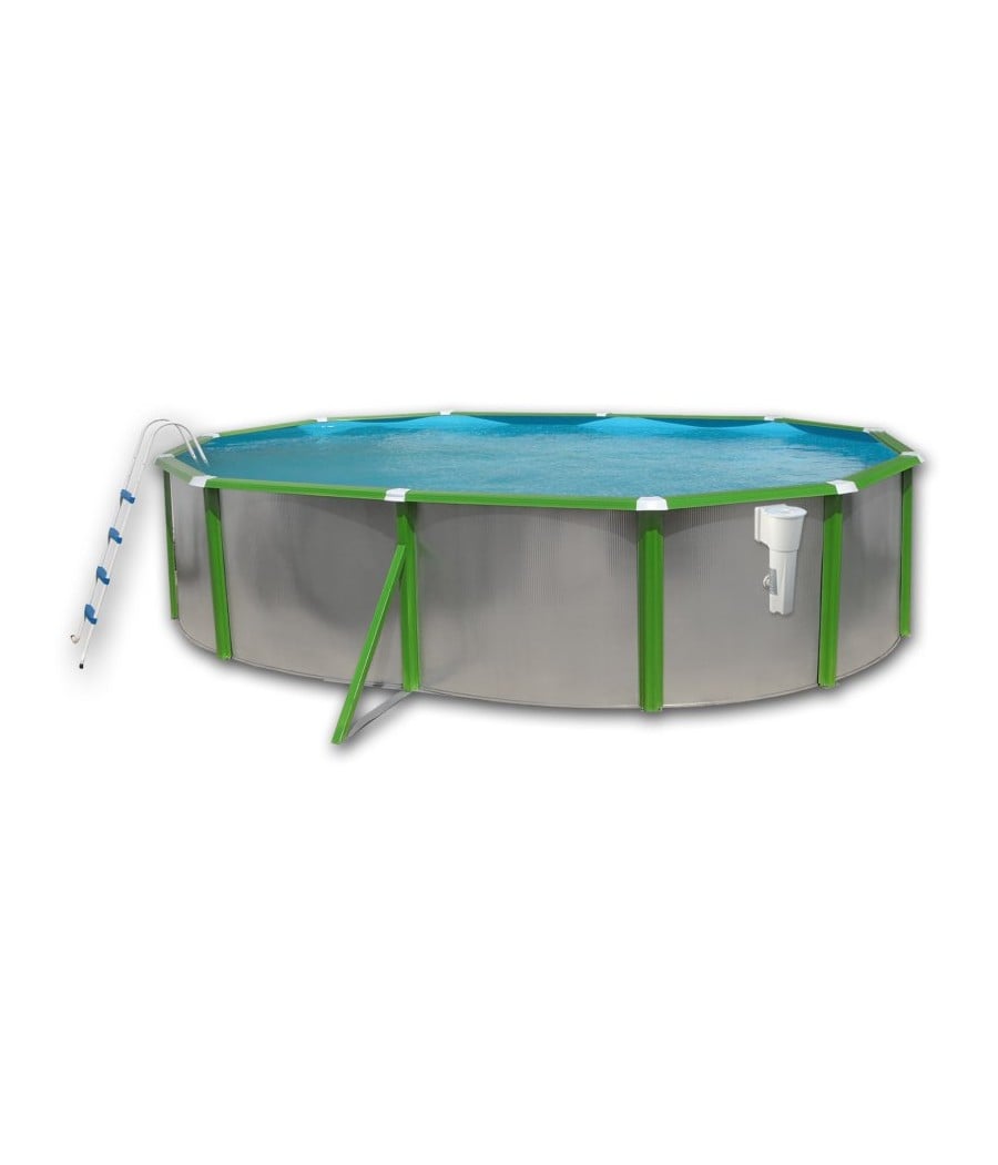 Piscine hors sol Ovale Silver verte 5.50m x 3.66m H1.20m