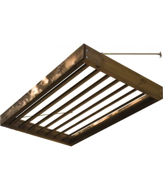 Auvent en bois Lumilam - L 120 x lg 81 x H 11/43 cm