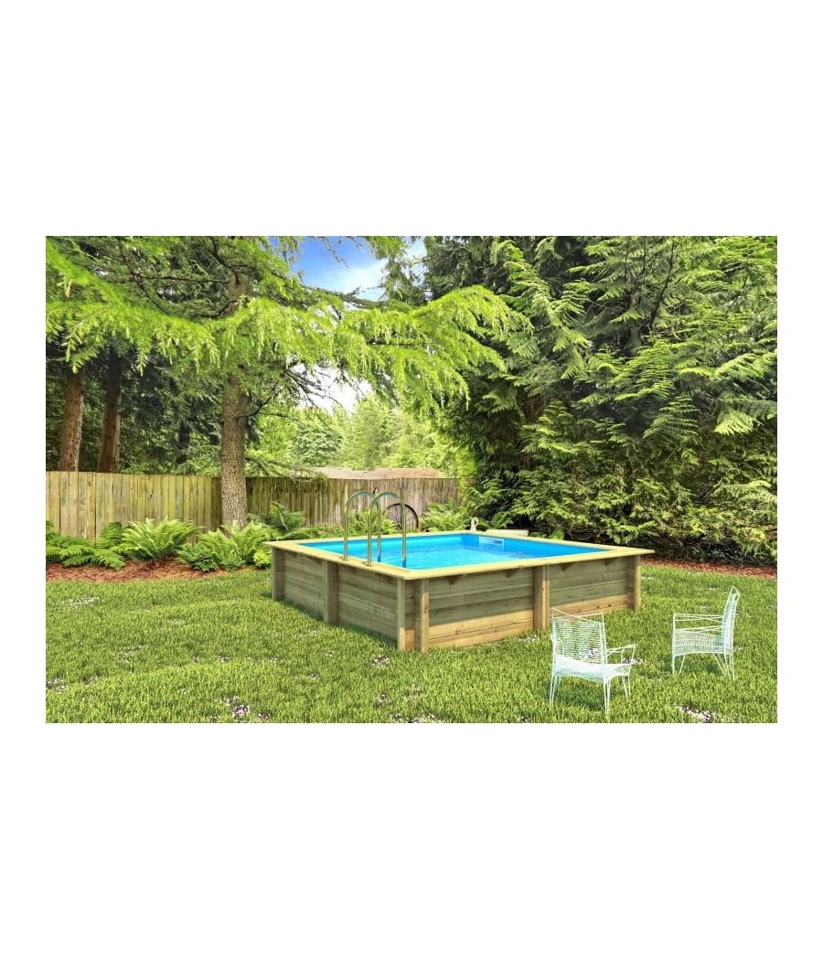 Piscine bois Weva Rectangulaire 3.00 x 3.00 - hauteur 1.20m;Piscine bois Weva Rectangulaire 3.00 x 3.00 - hauteur 1.20m