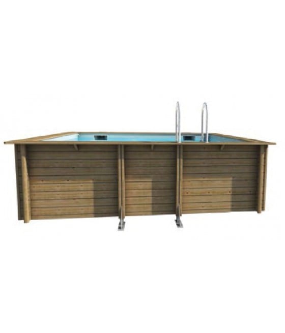 Piscine bois Weva Rectangulaire 4.00 x 4.00 - hauteur 1.33m;Piscine bois Weva Rectangulaire 4.00 x 4.00 - hauteur 1.33m