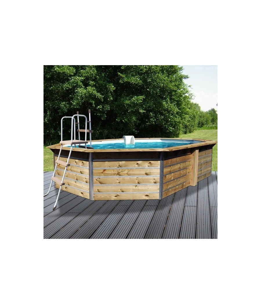 Piscine Bois Octo allongée WaterClip Lucon 5.74x4.14m H1.11m