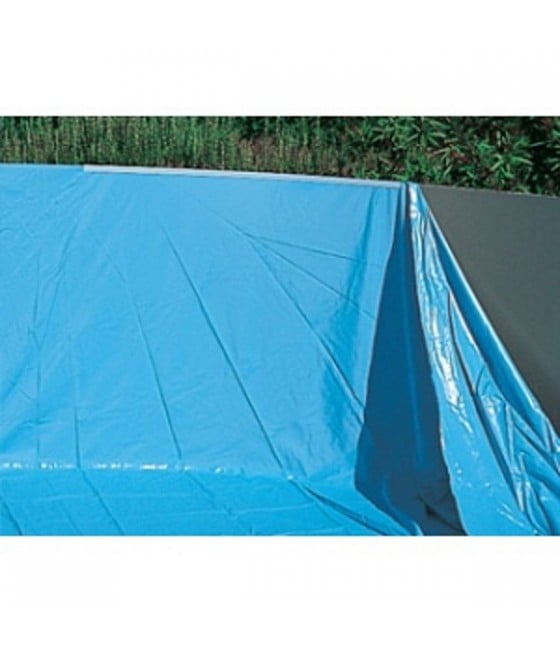 Liner piscine hors sol Ovale 5.00 x 3.00m H 1.20 à 1.32m overlap bleu 50/100