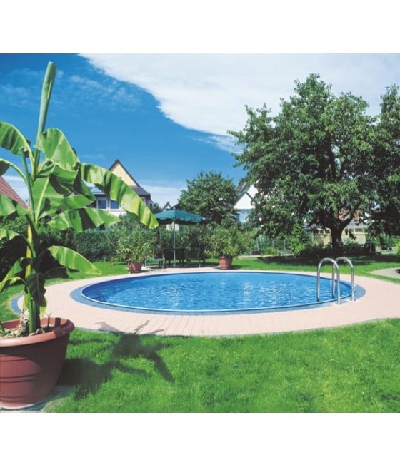 Piscine enterrée acier ronde 4.20m - Hauteur 1.20m - filtration 8m3/h
