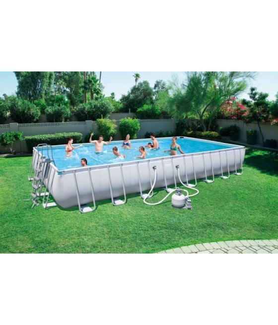 Piscine tubulaire Bestway Power Steel 9.56x4.88x1.32m + filtre sable