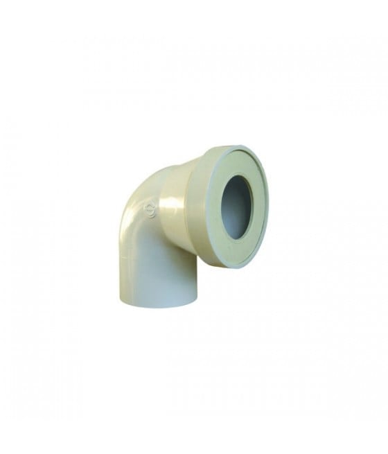 pipe sanitaire courte coude male 100 mm piquage 40 mm