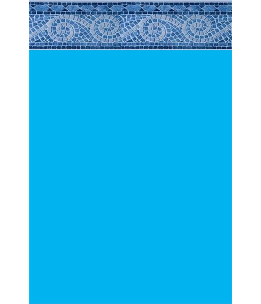 Liner Piscine 75/100 Bleu foncé avec frise carthage bleu ovale 5.00 x 3.00 H 1.32m