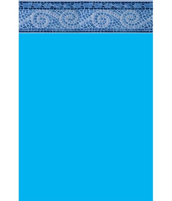 Liner Piscine 75/100 Bleu foncé avec frise carthage ovale 6.10 x 3.75 H 1.30m