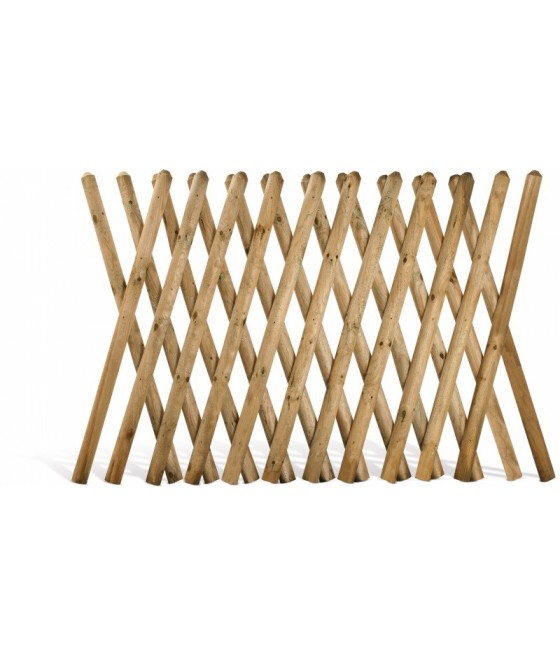 Clôture en bois croisé - L 250 x H 100 cm