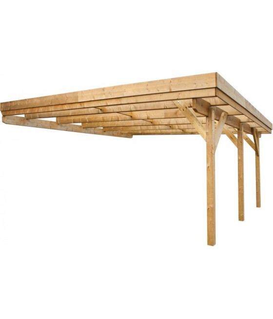 Carport En Bois Adosser Pour Voitures