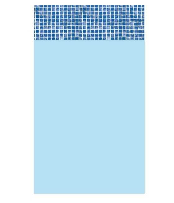 Liner Piscine 75/100 Bleu clair avec frise mosaïque ovale 7.30 x 3.70m H 1.32m