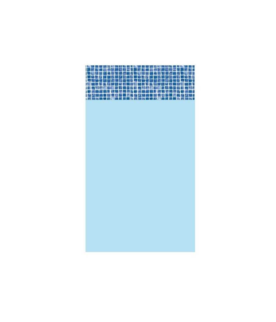 Liner Piscine 75/100 Bleu clair avec frise mosaïque ovale 7.30 x 3.70m H 1.32m
