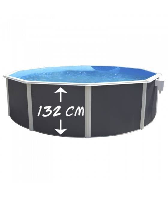 Piscine hors sol ronde Anthracite PRESTIGE 4.60m x H1.32m