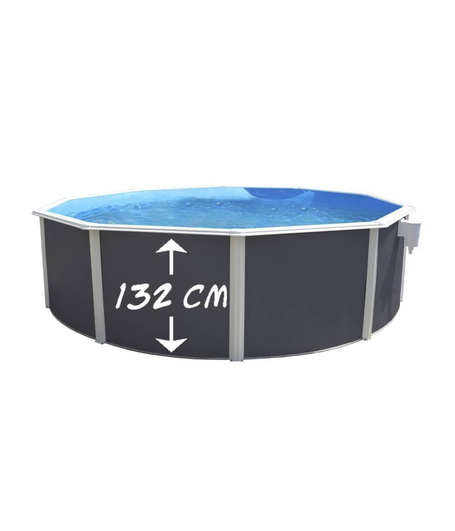 Piscine hors sol ronde Anthracite PRESTIGE 4.60m x H1.32m