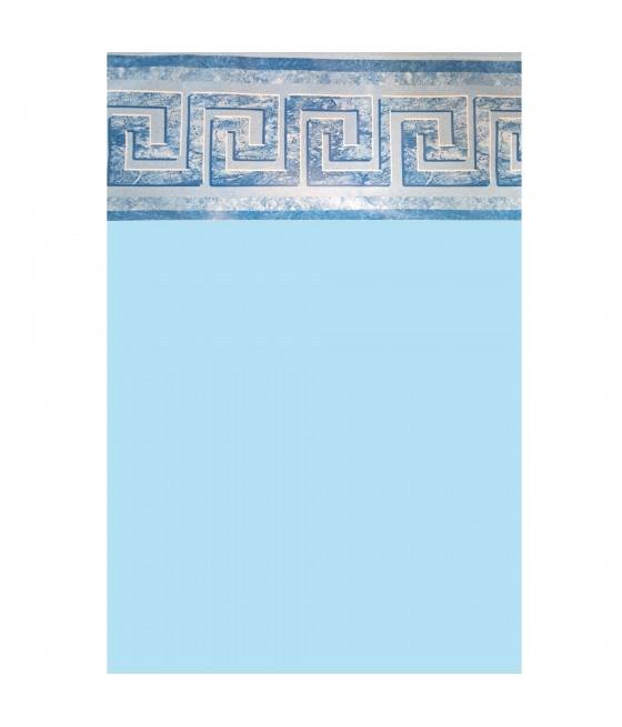 Liner Piscine 75/100 Bleu clair frise Mykonos bleu 7.30 x 3.70m H1.20m