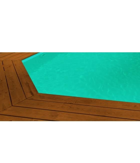 Liner 75/100 turquoise compatible Piscine Waterclip CRES 590x420x147