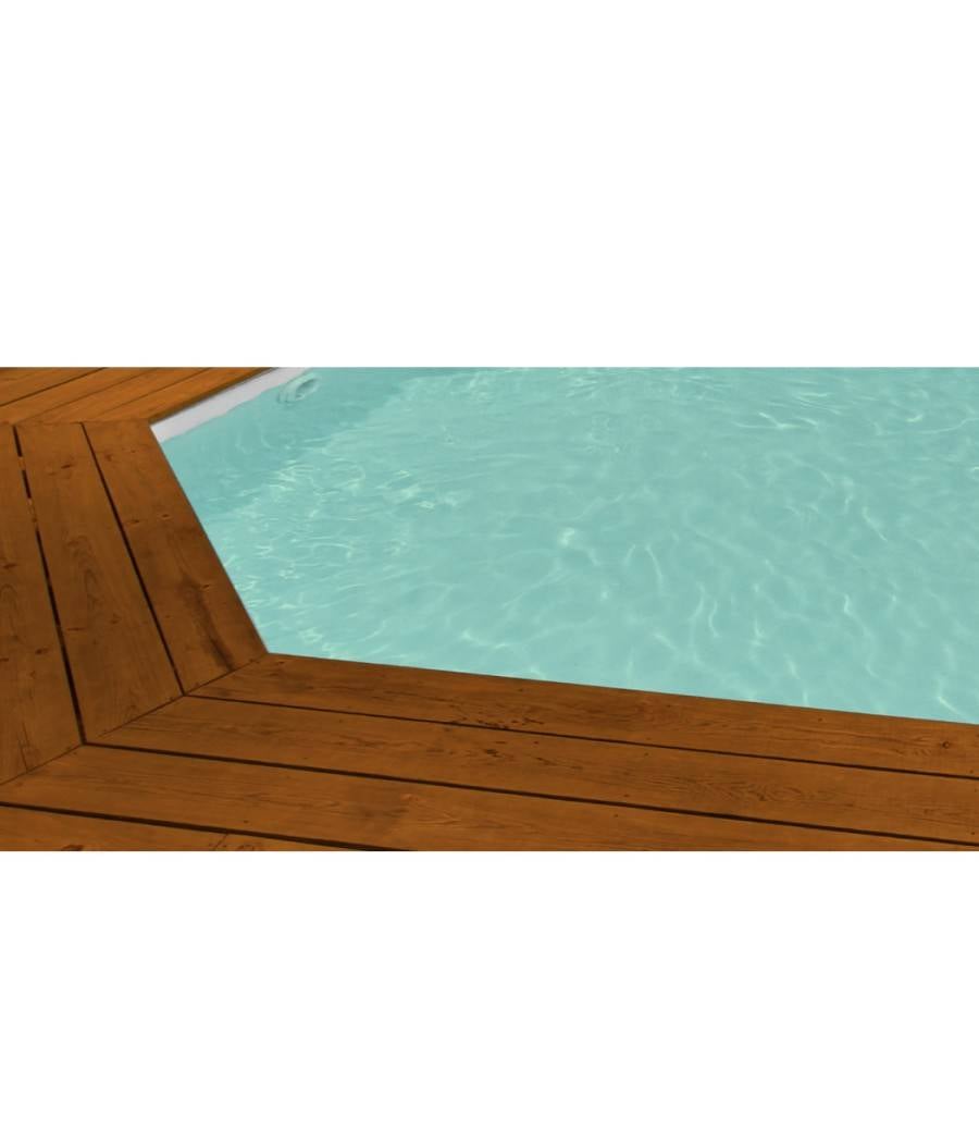 Liner 75/100 compatible Piscine Sunbay CANNELLE 551x351x119 gris-clair