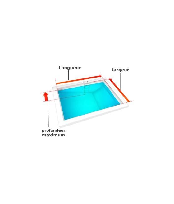 Liner piscine 75/100 Rectangulaire gris Fosse à plonger (sur mesure)