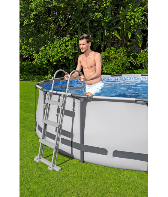 Piscine tubulaire ronde Bestway Steel Pro Max Pools D. 4.57m H 1.07m