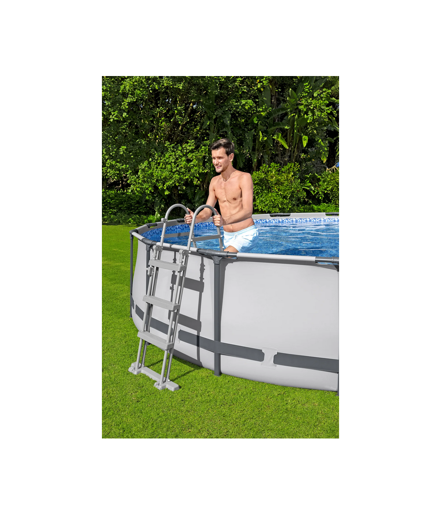 Piscine tubulaire ronde Bestway Steel Pro Max Pools D. 4.57m H 1.07m