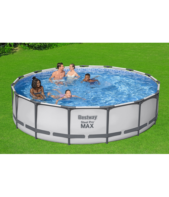 Piscine tubulaire ronde Bestway Steel Pro Max Pools D. 4.57m H 1.07m