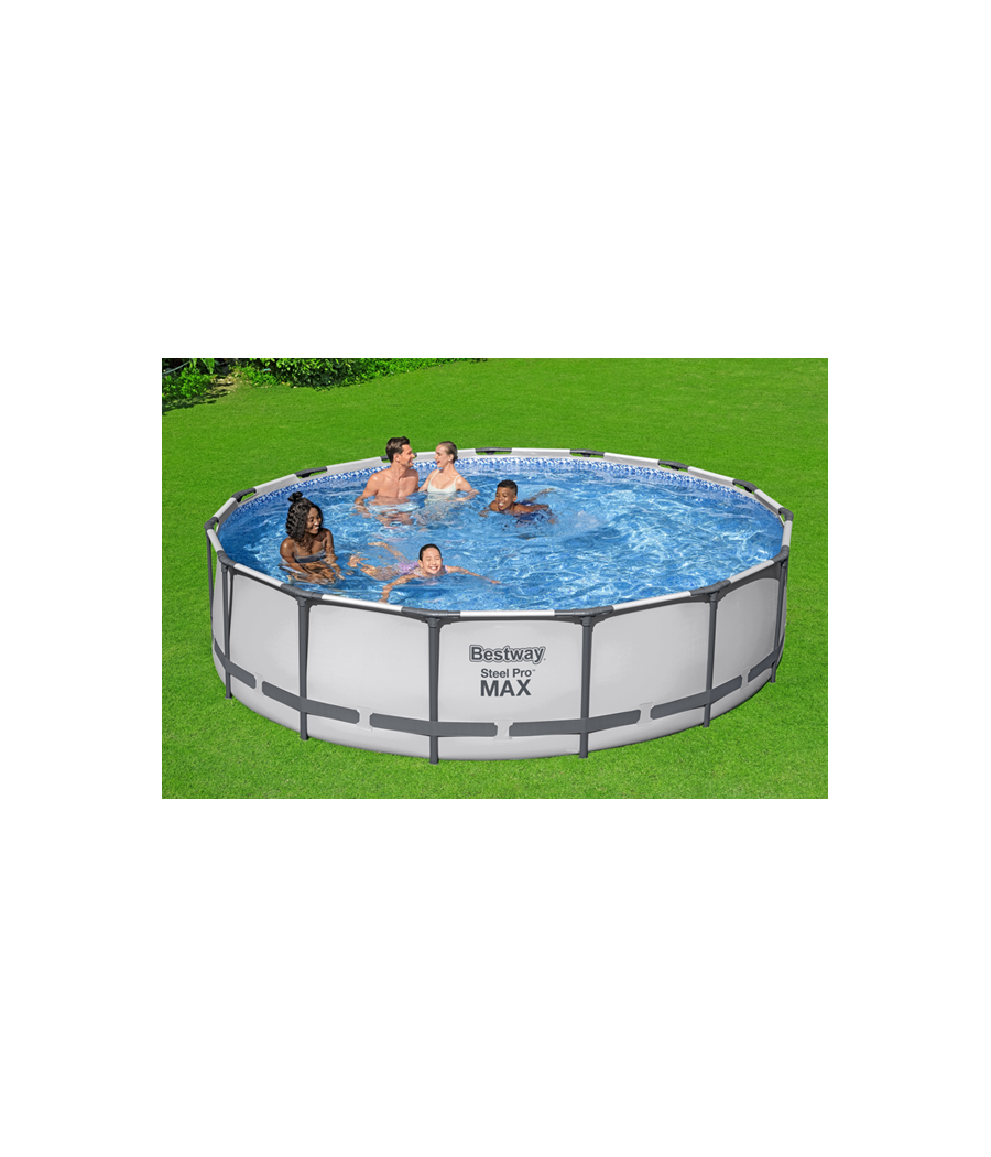 Piscine tubulaire ronde Bestway Steel Pro Max Pools D. 4.57m H 1.07m