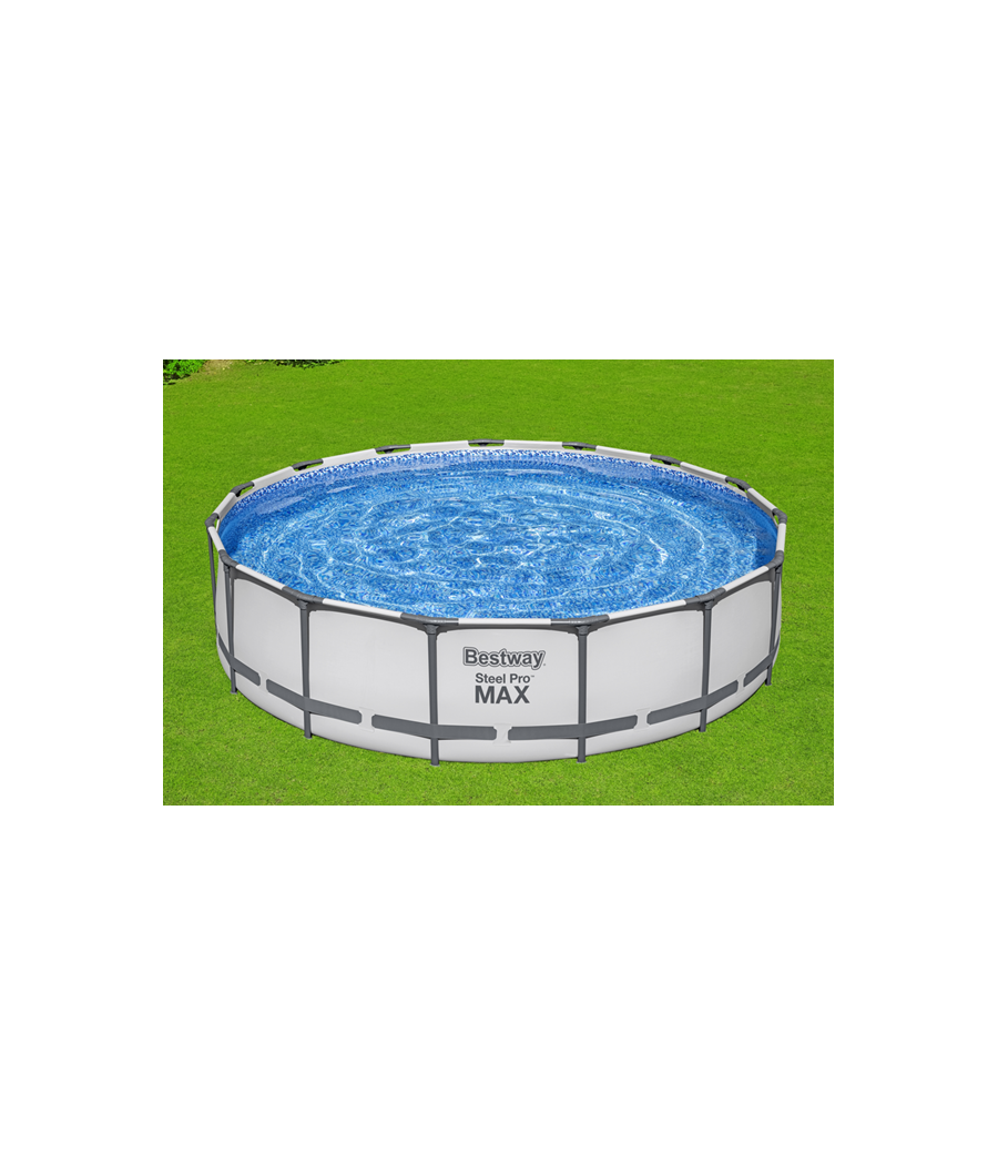 Piscine tubulaire ronde Bestway Steel Pro Max Pools D. 4.57m H 1.07m