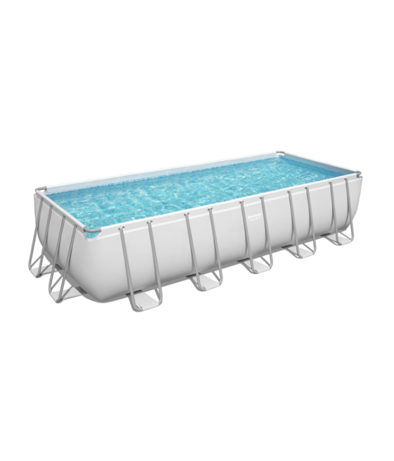 Piscine hors sol rectangle Bestway Power Steel™ 640 x 274 x 132 cm gris clair