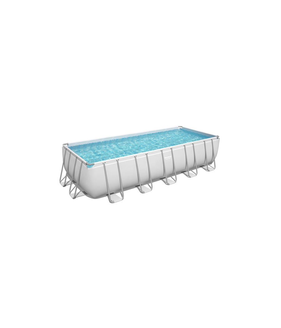 Piscine hors sol rectangle Bestway Power Steel™ 640 x 274 x 132 cm gris clair