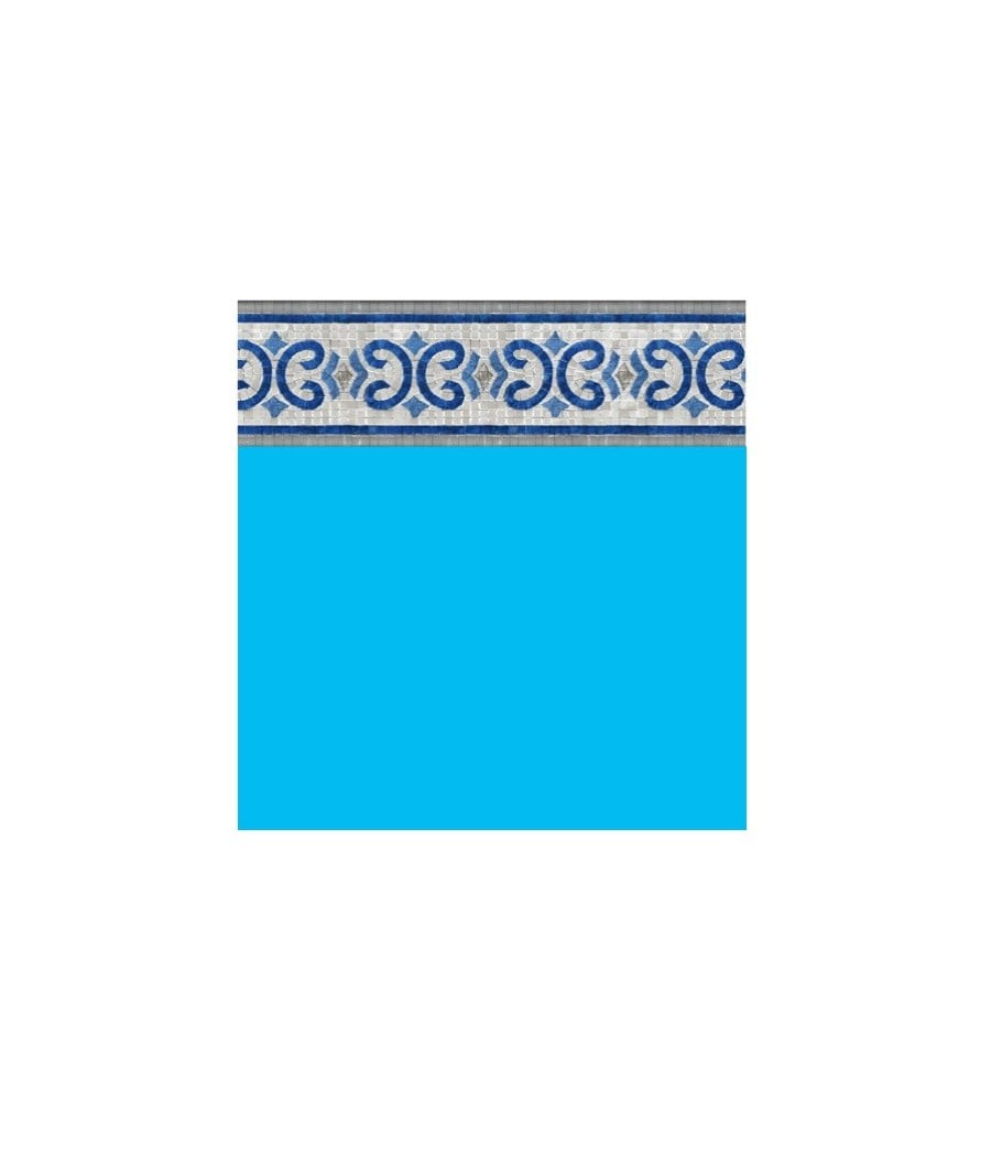 Liner Piscine 75/100 Bleu foncé avec frise Oxford ovale 5.00 x 3.00 H 1.20m