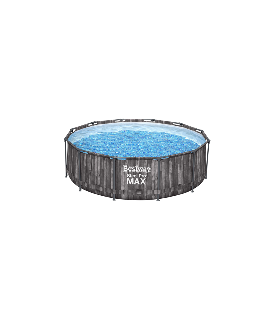 Piscine hors sol ronde Bestway Steel Pro Max™ 366 x 100 cm décor bois