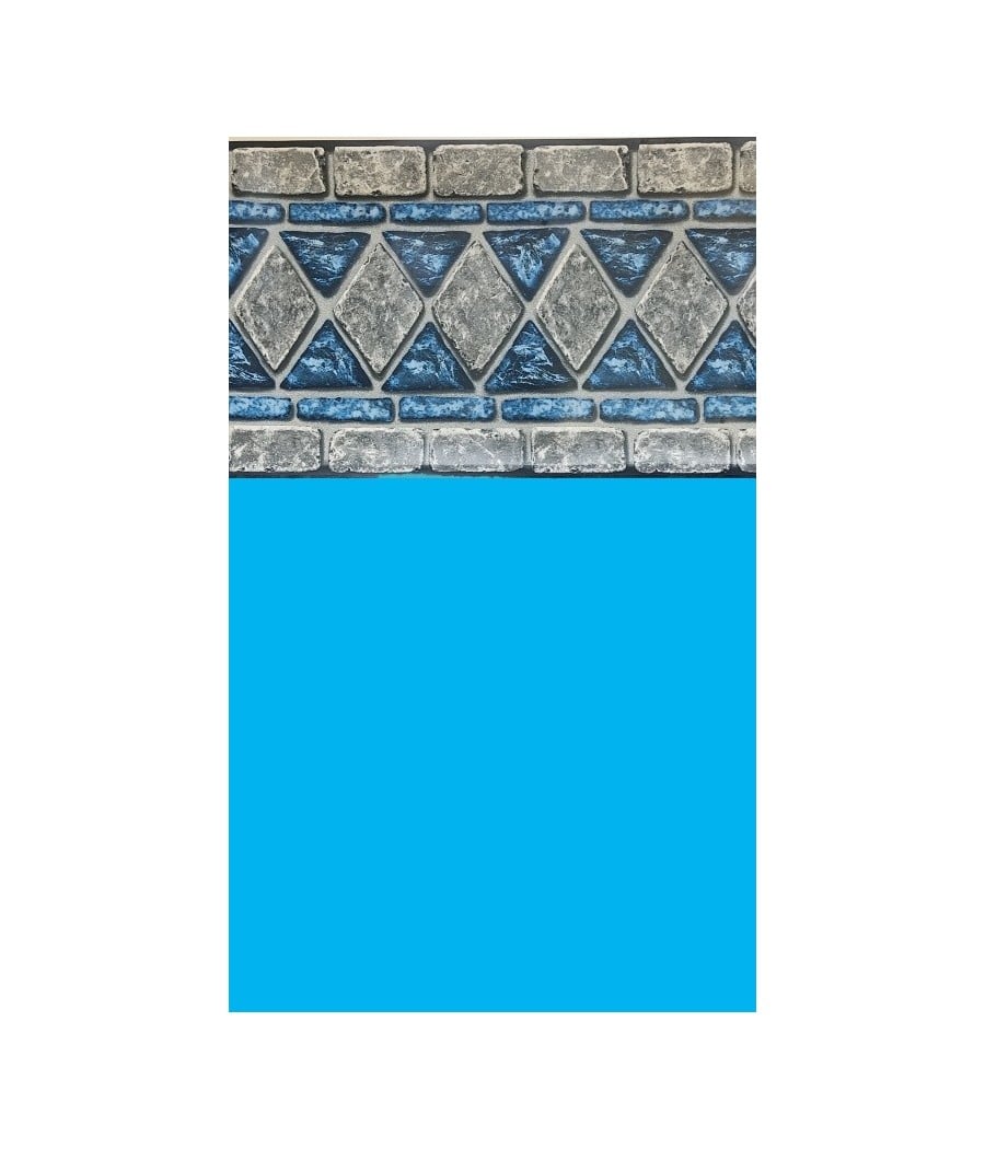 Liner 75/100 bleu foncé avec frise Lancashire 4.60m x 1.20m
