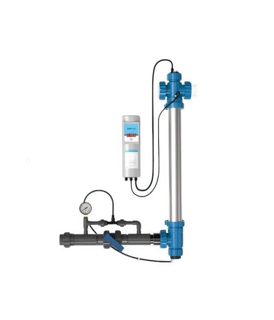 Traitement combiné ozone UV-C 75W pour piscine - débit pompe maxi 18m3/h