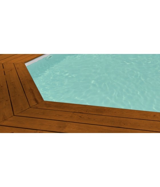 Liner 75/100 compatible Piscine Nortland Octogonale 430x120 gris-clair
