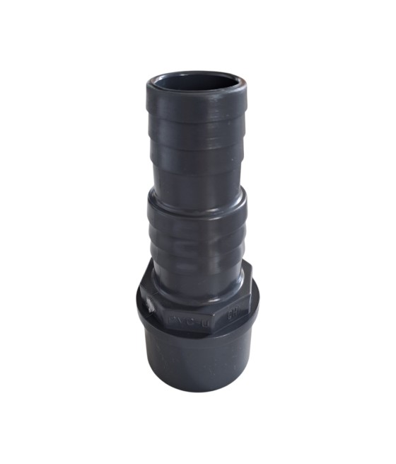 Embout D 50mm mâle d'un côté et cannelé D 38/32mm de l'autre