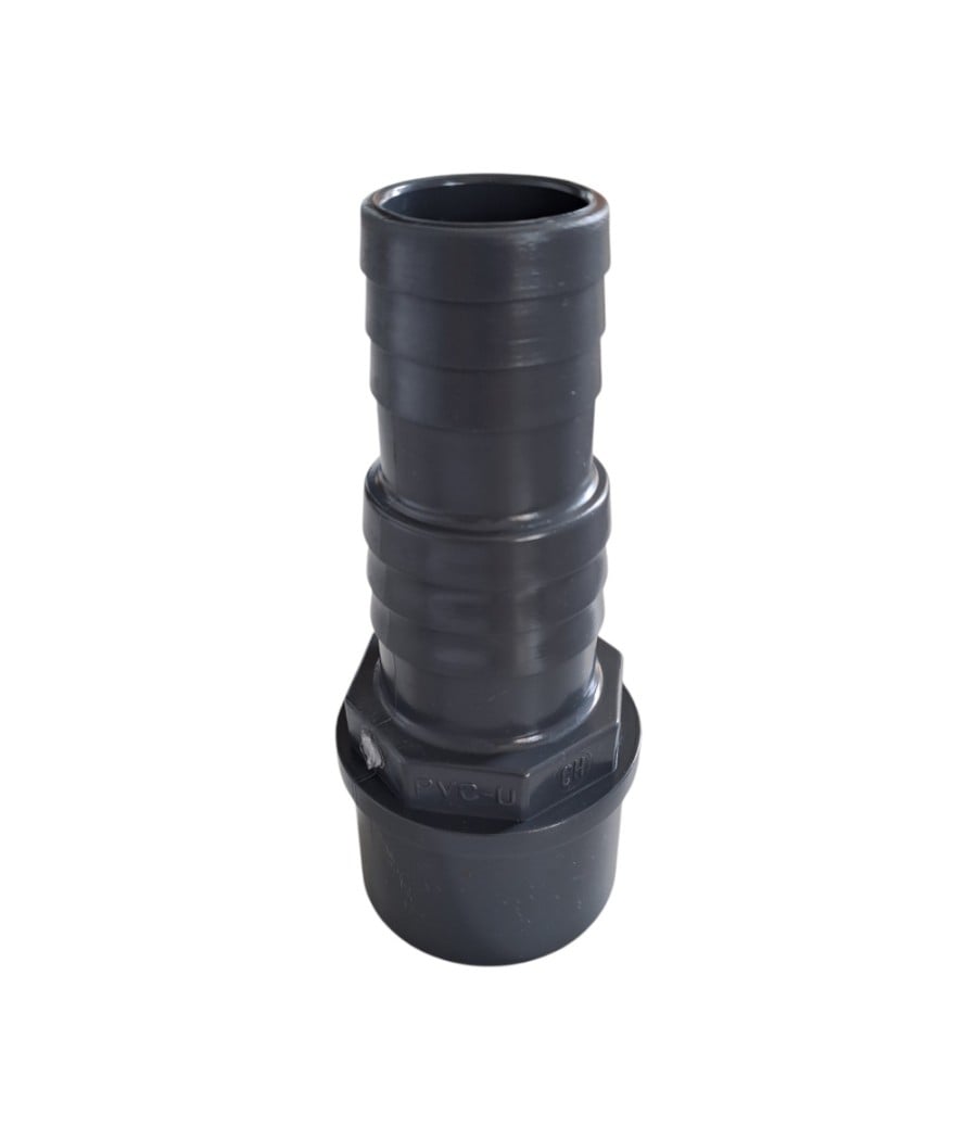Embout D 50mm mâle d'un côté et cannelé D 38/32mm de l'autre