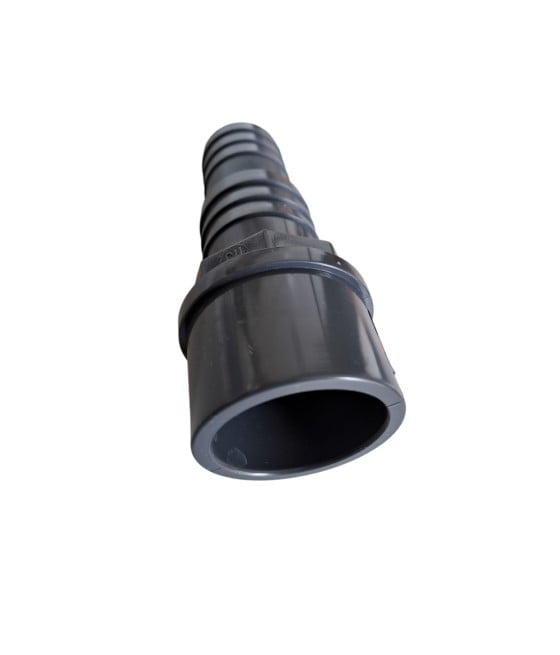 Embout D 50mm mâle d'un côté et cannelé D 38/32mm de l'autre