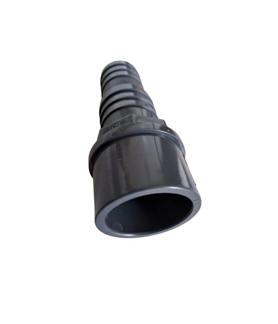 Embout D 50mm mâle d'un côté et cannelé D 38/32mm de l'autre