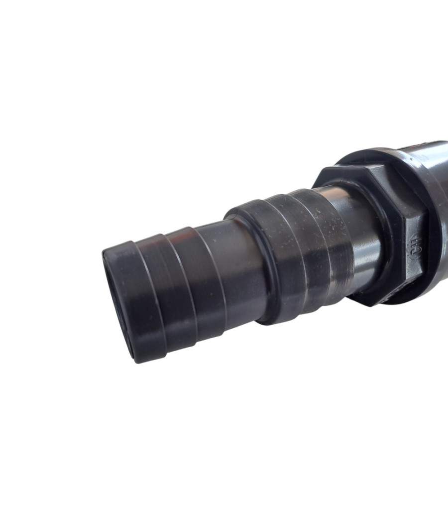 Embout D 50mm mâle d'un côté et cannelé D 38/32mm de l'autre